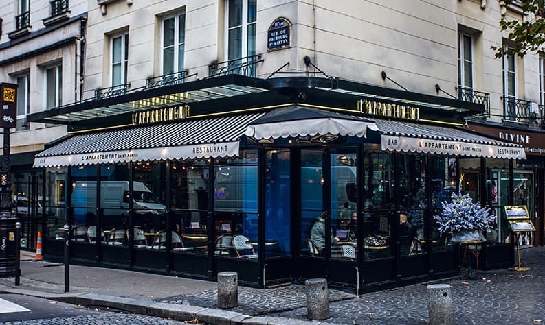 Restaurant L'Appartement Saint Martin - PARIS (Paris)