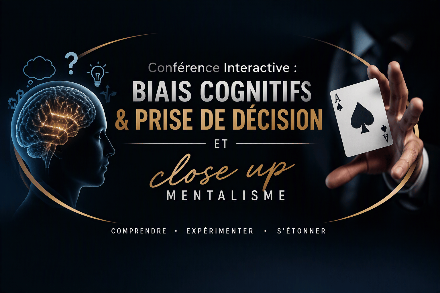 Conférence Interactive : Biais Cognitifs & Prise de Décision et close up mentalisme - Le Perreux-sur-Marne (94)