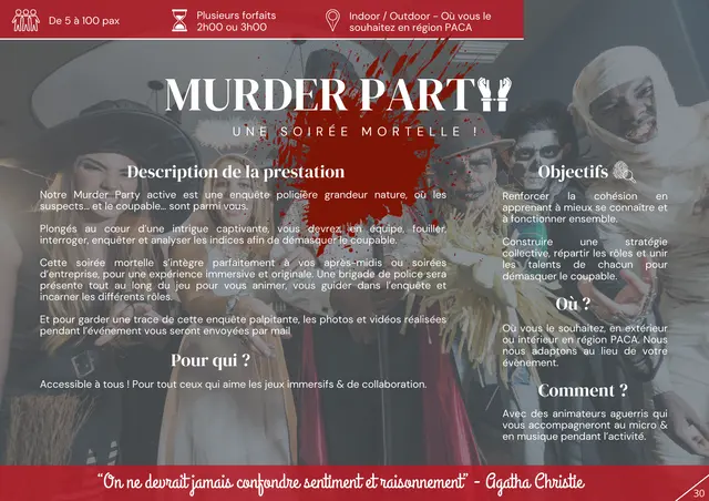 Murder party - FLAYOSC (Var)